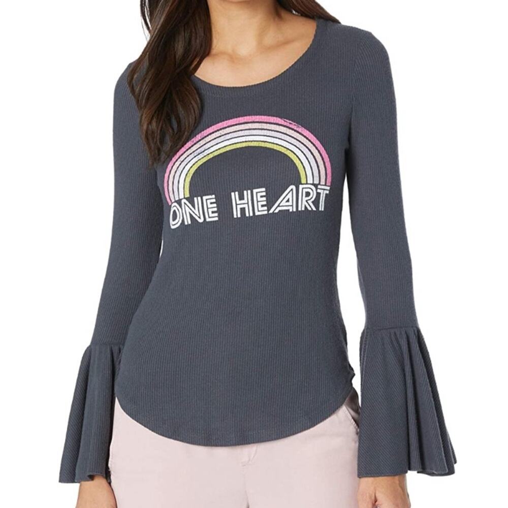 Chaser One Heart Bell Sleeve Top